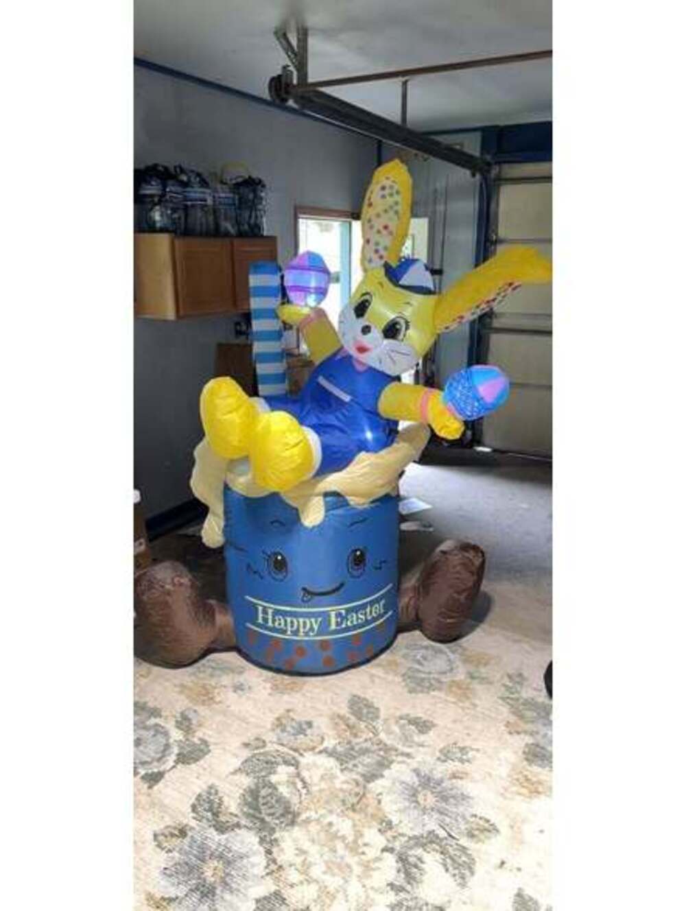 Inflatable Easter Bunny Happy Easter Decoration